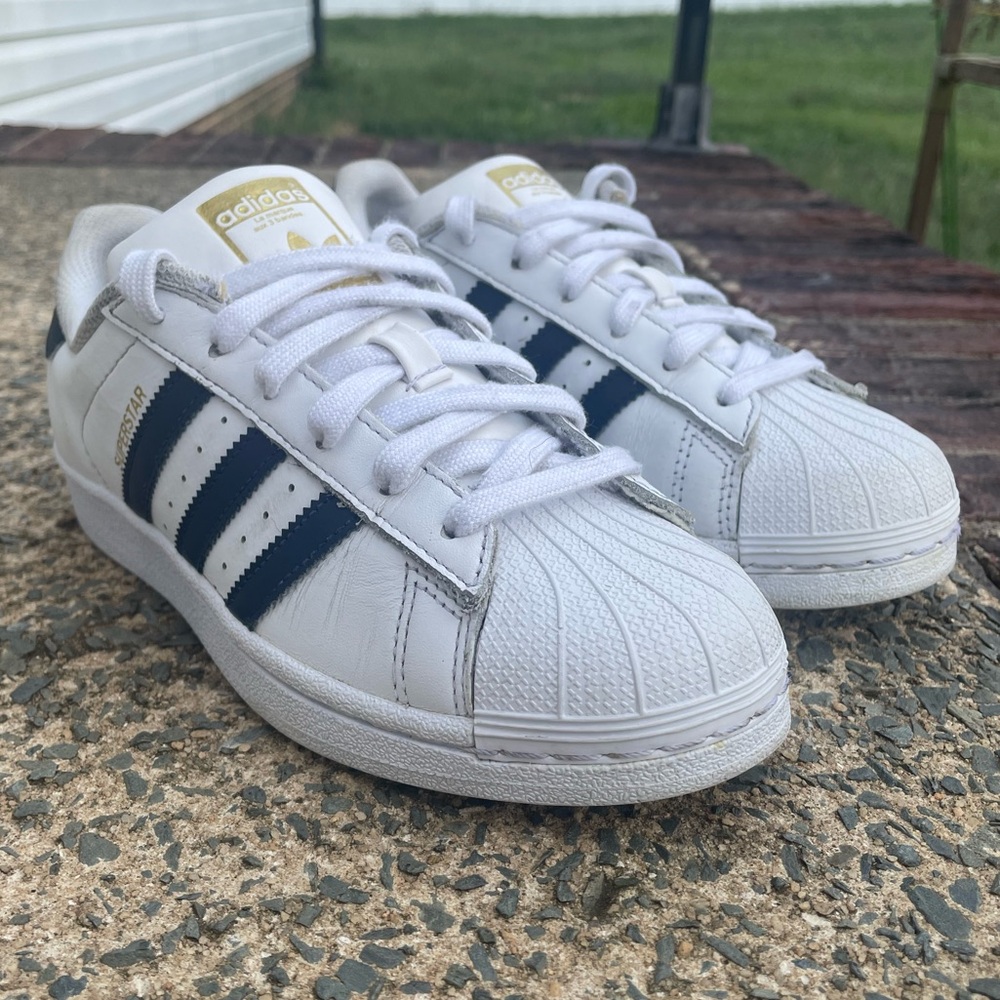 Women’s Adidas Superstar Navy Blue Low Sneakers